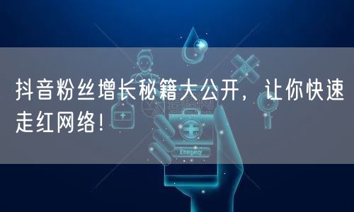 抖音粉丝增长秘籍大公开,让你快速走红网络!